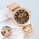 Omega Ladymatic – Women's Rose Gold Watch with Diamond Bezel, Mother-of-Pearl Dial, and Co-Axial Chronometer Movement - 图片 6