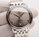 "Omega De Ville – Men's Silver Dial with Roman Numerals and Stainless Steel Bracelet, Co-Axial Master Chronometer  "