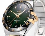 Omega Constellation – Men's Green Sunburst Dial with Two-Tone Stainless Steel & Gold Bracelet, Co-Axial Master Chronometer - 图片 6