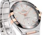 Omega Constellation – Men's Silver Sunburst Dial with Rose Gold Accents and Two-Tone Bracelet, Co-Axial Master Chronometer - 图片 5