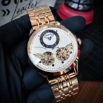 Omega De Ville – Men's Dual-Tone Skeleton Watch Set with Open-Heart Design, Co-Axial Movement, and Stainless Steel Bracelet - 图片 4