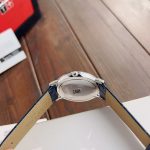 Tissot Classic Watch – Blue Dial with Roman Numerals, Navy Leather Strap, Swiss Made - 图片 6