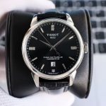 Tissot Chemin des Tourelles Automatic Watch – Black/White/Brown Dial Options, Diamond Accents, Leather Strap - 图片 2