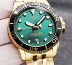 Tissot Seastar Powermatic 80 Automatic Diver Watch – Gold-Tone Case & Bracelet, White Dial with Black Bezel - 图片 4