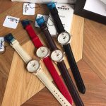 Tissot Lady's Watch – Four Colors Available: Beige, Red, Brown, Black Leather Strap, Rose Gold Case