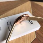 Tissot Lady's Watch – Four Colors Available: Beige, Red, Brown, Black Leather Strap, Rose Gold Case - 图片 7