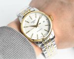 Tissot Swissmatic Automatic Watch – Two-Tone Stainless Steel Bracelet, White Dial with Gold Accents