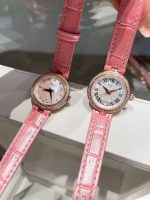 Tissot Lady's Watch – Pink Leather Strap, Crystal-Encrusted Bezel, Mother-of-Pearl & White Dial Options - 图片 4