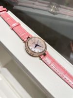 Tissot Lady's Watch – Pink Leather Strap, Crystal-Encrusted Bezel, Mother-of-Pearl & White Dial Options - 图片 5