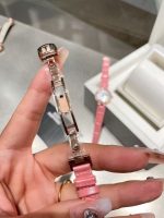 Tissot Lady's Watch – Pink Leather Strap, Crystal-Encrusted Bezel, Mother-of-Pearl & White Dial Options - 图片 7