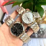 Tissot Chronograph Watch – Two-Tone Stainless Steel Bracelet, Black & White Dial Options, Tachymeter Bezel