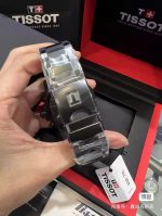 Tissot Chronograph Watch – Black Dial, Tachymeter Bezel, Stainless Steel Bracelet, Original Box & Warranty - 图片 5