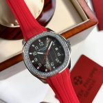 Patek Philippe Aquanaut – Women's Black Dial with Diamond Bezel and Red Rubber Strap, Automatic Movement - 图片 3