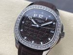 Patek Philippe Aquanaut – Women's Chocolate Brown Dial with Diamond Bezel and Rubber Strap, Automatic Movement - 图片 3