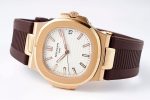 Patek Philippe Aquanaut – Men's White Dial with 18K Rose Gold Case and Integrated Bracelet, Automatic Movement - 图片 5
