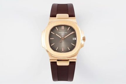 Patek Philippe Aquanaut – Men's Dark Gray Dial with 18K Rose Gold Case and Rubber Strap, Automatic Movement