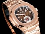 Patek Philippe Nautilus – Men's Brown Sunburst Dial with 18K Rose Gold Case and Integrated Bracelet, Chronograph Function - 图片 6