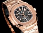 Patek Philippe Nautilus – Men's Black Dial with 18K Rose Gold Case and Integrated Bracelet, Chronograph Function - 图片 6