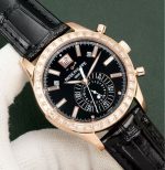Patek Philippe Complications – Men's Champagne Dial with 18K Rose Gold Case, Diamond Bezel, and Brown Alligator Strap - 图片 7
