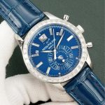 Patek Philippe Complications – Men's Blue Dial with White Gold Case, Diamond Bezel, and Blue Alligator Strap - 图片 2