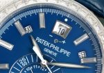Patek Philippe Complications – Men's Blue Dial with White Gold Case, Diamond Bezel, and Blue Alligator Strap - 图片 4