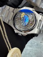 Patek Philippe Nautilus – Men's Black Dial with Perpetual Calendar, Moon Phase, and Stainless Steel Case & Bracelet - 图片 6