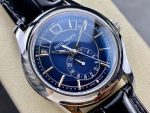 Patek Philippe Calatrava – Men's Blue Dial with Moon Phase, Stainless Steel Case, and Black Alligator Strap - 图片 3