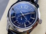 Patek Philippe Calatrava – Men's Blue Dial with Moon Phase, Stainless Steel Case, and Black Alligator Strap - 图片 4
