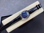 Patek Philippe Calatrava – Men's Blue Dial with Moon Phase, Stainless Steel Case, and Black Alligator Strap - 图片 5