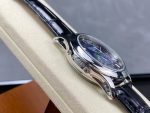 Patek Philippe Calatrava – Men's Blue Dial with Moon Phase, Stainless Steel Case, and Black Alligator Strap - 图片 6