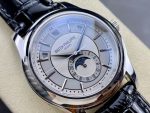 Patek Philippe Calatrava – Men's Silver Dial with Moon Phase, Stainless Steel Case, and Black Alligator Strap - 图片 3