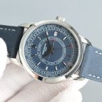 Patek Philippe Complications – Men's Blue Dial with Perpetual Calendar, Stainless Steel Case, and Blue Leather Strap - 图片 3