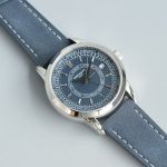 Patek Philippe Complications – Men's Blue Dial with Perpetual Calendar, Stainless Steel Case, and Blue Leather Strap - 图片 6