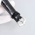 Patek Philippe Calatrava – Men's Champagne Dial with Diamond Bezel, Stainless Steel Case, and Brown Alligator Strap - 图片 8