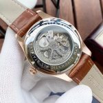 Patek Philippe Skeleton – Men's White Dial with Openwork Design, Stainless Steel Case, and Brown Alligator Strap - 图片 8