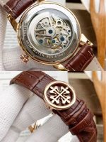 Patek Philippe Skeleton Collection – Men's Transparent Dial with Gold & Steel Cases, Alligator Leather Straps - 图片 10