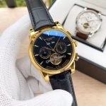 Patek Philippe Complications – Men's White Dial with Chronograph, Date, Day, and Openwork Movement, Yellow Gold Case & Brown Alligator Strap - 图片 7