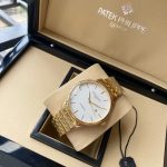 Patek Philippe Calatrava – Men's White Dial with Date, Stainless Steel Bracelet, and Automatic Movement - 图片 7