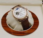 Patek Philippe Complications – Men's White Dial with Moon Phase, Openwork Movement, and Rose Gold Case - 图片 4