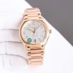 Patek Philippe Calatrava – Women's Rose Gold Bracelet Watch with White Dial and Date Display - 图片 4