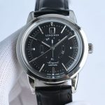 Longines Conquest – Men's Stainless Steel Automatic Watch with Black Dial, Date Window, and Black Alligator Strap - 图片 3