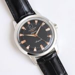 Longines Conquest – Men's Stainless Steel Automatic Watch with Black Dial, Rose Gold Accents, and Black Alligator Strap - 图片 3