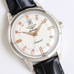Longines Conquest – Men's Stainless Steel Automatic Watch with Black Dial, Rose Gold Accents, and Black Alligator Strap - 图片 6