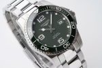 "Longines HydroConquest – Men's Stainless Steel Automatic Diver Watch with Green Dial, Rotating Bezel, and Date Window  " - 图片 4