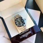 Longines HydroConquest – Men's Stainless Steel Automatic Diver Watch with Black Dial, Rotating Bezel, and Date Window - 图片 2