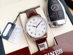 Longines Master Collection – Men's Stainless Steel Automatic Watch with White Dial, Arabic Numerals, and Brown Leather Strap - 图片 5