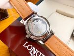 Longines Master Collection – Men's Stainless Steel Automatic Watch with White Dial, Arabic Numerals, and Brown Leather Strap - 图片 8