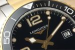 Longines HydroConquest – Men's Two-Tone Stainless Steel Automatic Diver Watch with Black Dial, Rotating Bezel, and Date Window - 图片 4