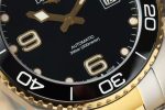 Longines HydroConquest – Men's Two-Tone Stainless Steel Automatic Diver Watch with Black Dial, Rotating Bezel, and Date Window - 图片 5