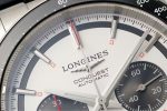 Longines Conquest Chronograph – Men's Stainless Steel Automatic Watch with Champagne Dial, Black Rubber Strap, and Tachymeter Bezel - 图片 4